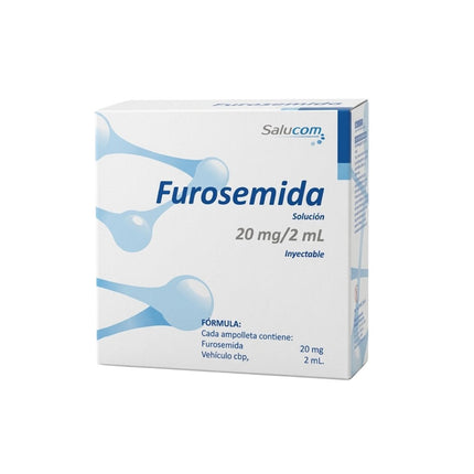 Furosemida 20mg/2ml Solución Inyectable Caja con 5 Ampolletas