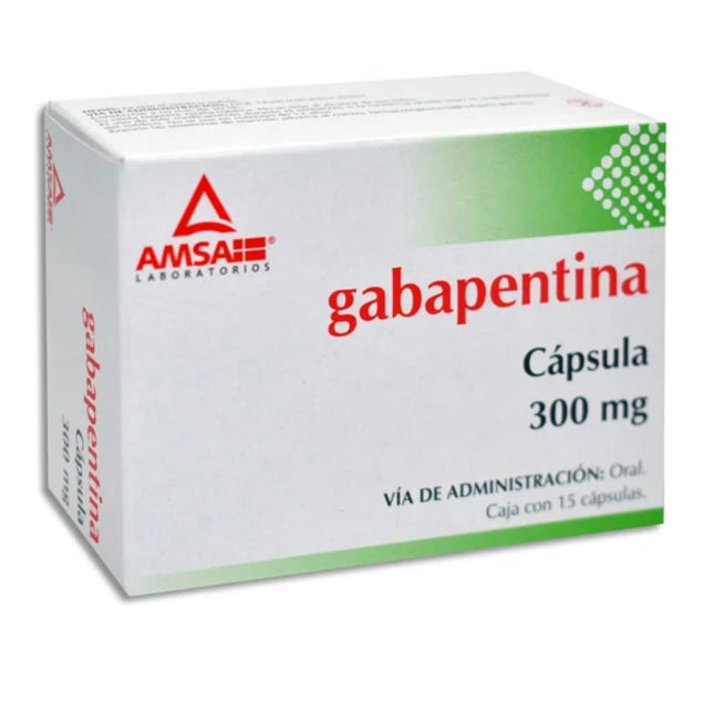 Gabapentina 300 mg Caja con 15 Cápsulas AMSA Laboratorios