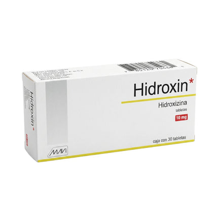 Hidroxin (Hidroxizina) 10 mg Caja con 30 Tabletas