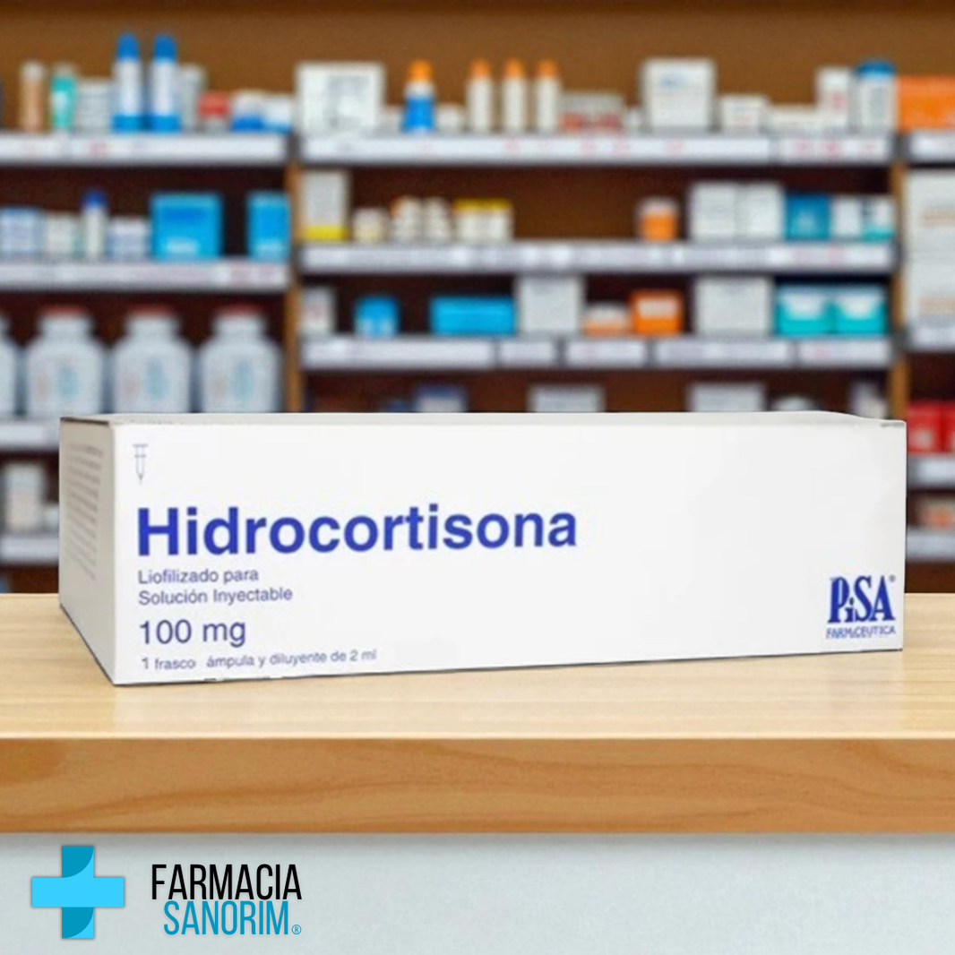 Hidrocortisona 100mg Caja con 50 Ampolletas con 2mL – Farmacia Sanorim