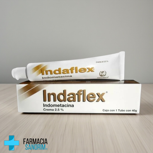 Indaflex (Indometacina) Crema 2.5% Caja con Tubo con 40g – Farmacia Sanorim