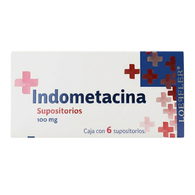 Indometacina 100 mg Caja con 6 Supositorios