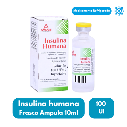 Insulina Humana 100 Ui Solucion Inyectable 10m l | AMSA