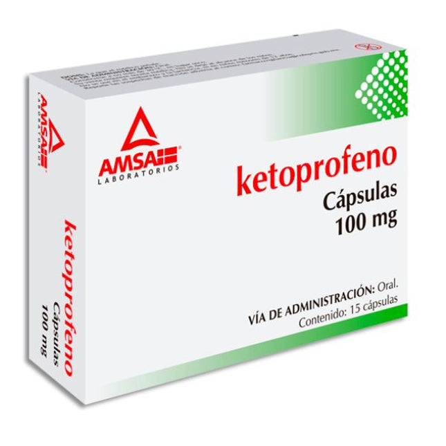 Ketoprofeno 100 mg Caja con 15 Capsulas