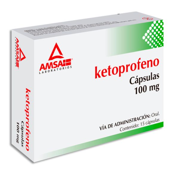 Ketoprofeno 100 mg Caja con 15 Capsulas