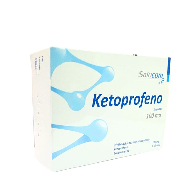 Ketoprofeno 100 mg Caja con 15 Cápsulas Salucom