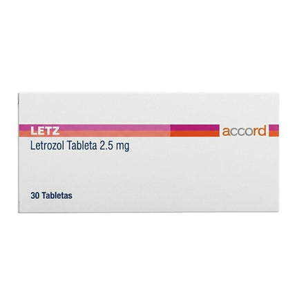 Letz (Letrozol) 2.5 mg Caja con 30 Tabletas