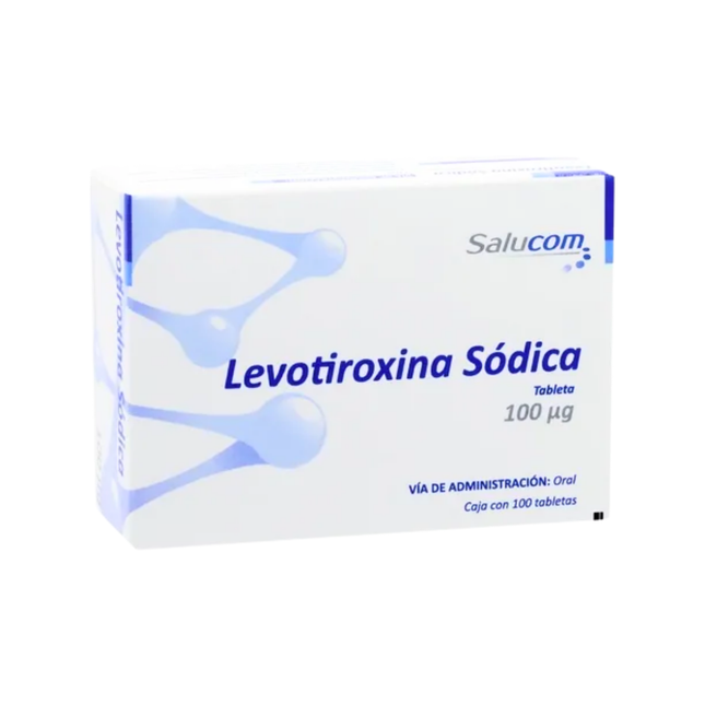 Levotiroxina Sodica 100 mcg 100 Tabletas Salucom PiSA