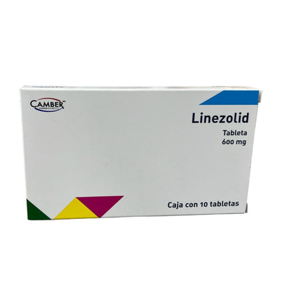 Linezolid 600 mg caja con 10 tabletas Laboratorios Camber