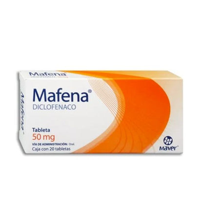 Mafena (Diclofenaco) 50 mg Caja con 20 Tabletas