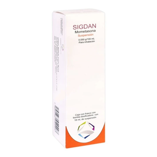 Sigdan (Mometasona) 0.05% Suspension Para Inhalacion Nasal Caja con Frasco con 18 ml