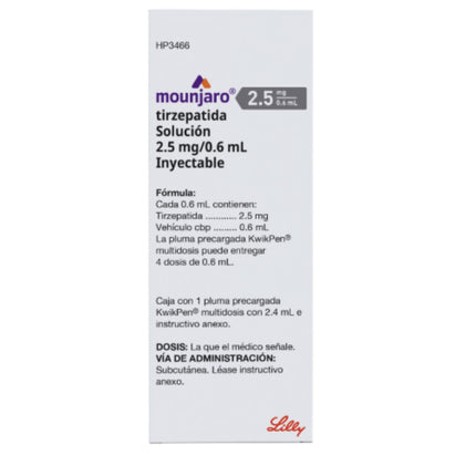 Mounjaro (Tirzepatida) 2.5mg/0.6 mL  Kwikpen de 3 mL