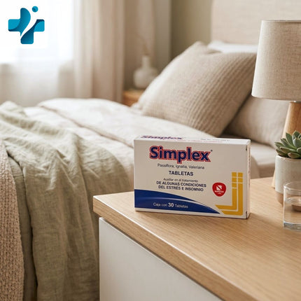 Simplex (Auxiliar en Estrés e Insomnio) Caja con 30 Tabletas| Nartex
