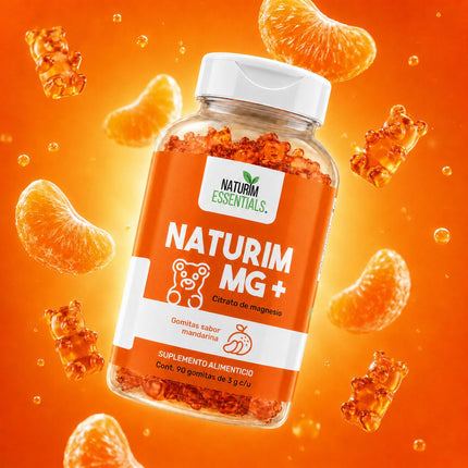 Naturim MG+ Citrato de Magnesio 90 Gomitas Naturim Essentials Sabor Mandarina