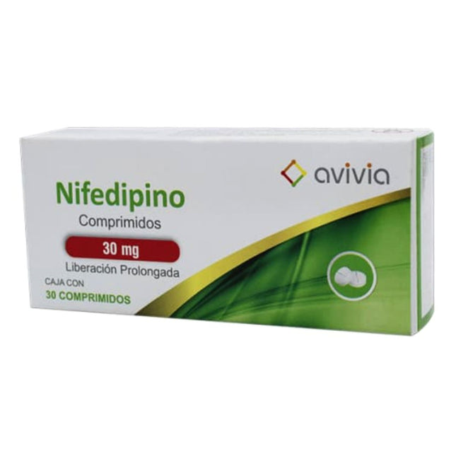 Nifedipino 30 mg Liberación Prolongada caja con 30 comprimidos