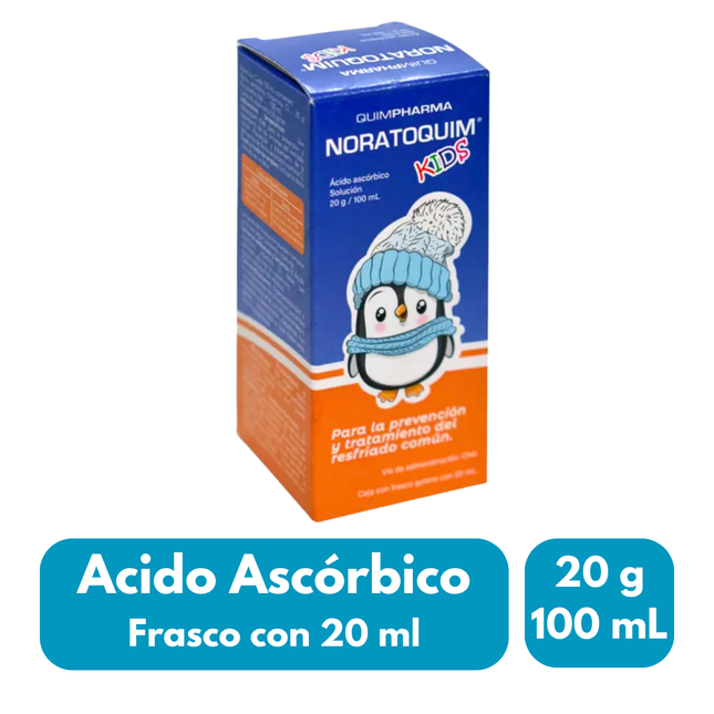 Noratoquim Kids (Acido Ascórbico) 20g/ 100 mL Frasco  con  20 mL de Solución