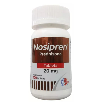 Nosipren Prednisona 20 mg  Frasco con 100 Tabletas Collins Laboratorios