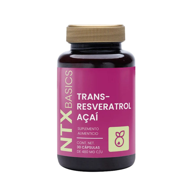 NTX Basics Trans-Resveratrol Acaí Frasco con 30 Cápsulas| Nartex