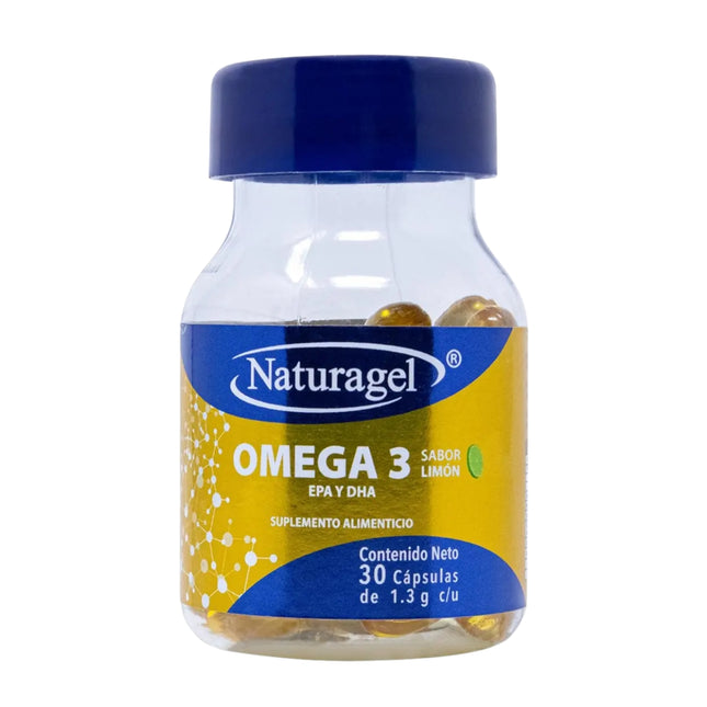 Omega 3 EPA DHA Frasco con 30 Cápsulas Blandas Sabor Limon