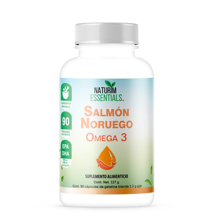 Omega 3 de Salmón Noruego Naturim Essentials Frasco con 90 Cápsulas