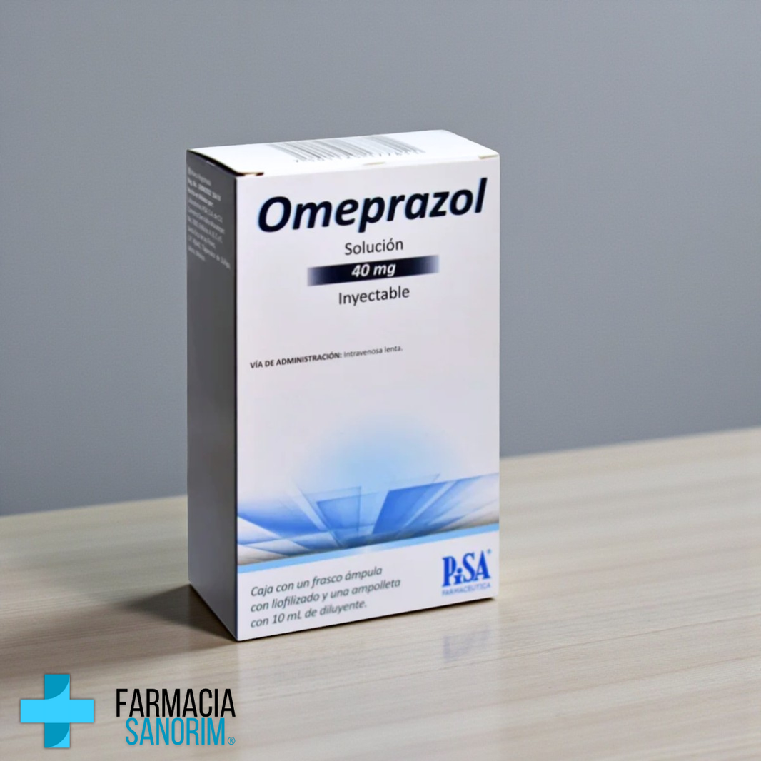 Omeprazol 40 mg Inyectable Caja con Ampula y Ampolleta 10 ml PiSA ...