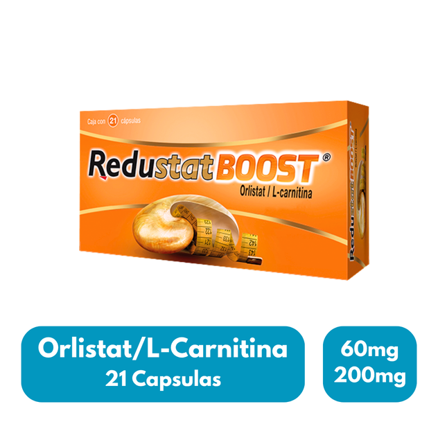 Redustat Boost (Orlistat/L-Carnitina) 60mg/200mg 21 Capsulas Farmacia Sanorim Redustat Boost (Orlistat/L-Carnitina) 60mg/200mg 21 Capsulas Farmacia Sanorim