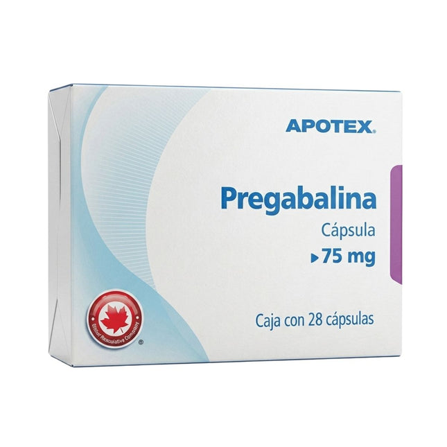 Pregabalina 75 mg Caja con 28 Cápsulas