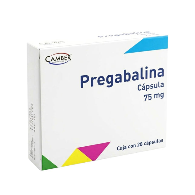 Pregabalina 75 mg Caja con 28 Cápsulas