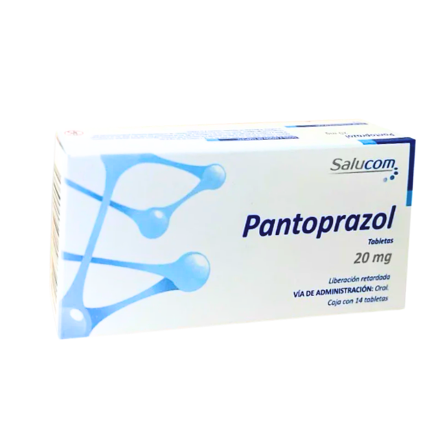 Pantoprazol 20 mg 14 Tabletas Salucom PiSA