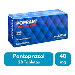 Popram (Pantoprazol) 40 mg caja con 28 tabletas | AMSA – Farmacia Sanorim