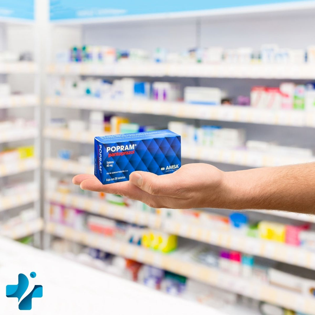Popram (Pantoprazol) 40 mg caja con 28 tabletas | AMSA – Farmacia Sanorim