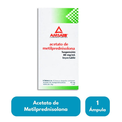 Acetato de Metilprednisolona 40 mg/2 ml Solución Inyectable Amsa