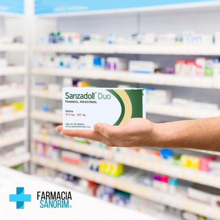 Sanzadoll Duo (Tramadol, Paracetamol) 37.5mg-325mg 20 Tabletas Maver