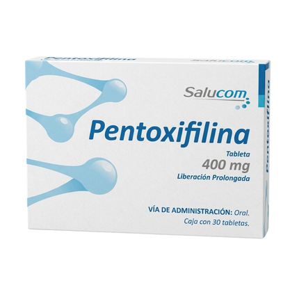 Pentoxifilina 400 mg Lieracion Prolongada Caja con 30 Tabletas