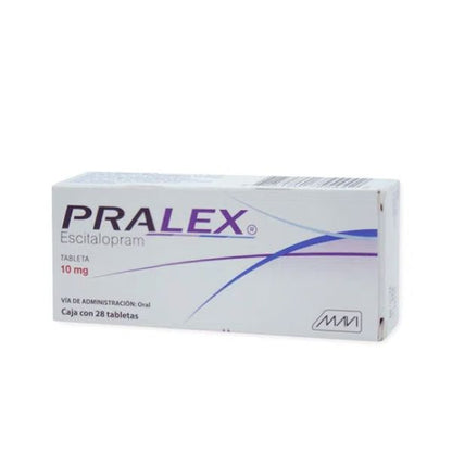 Pralex (Escitalopram) 10 mg Caja con 28 Tabletas