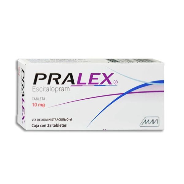 Pralex (Escitalopram) 10 mg Caja con 28 Tabletas