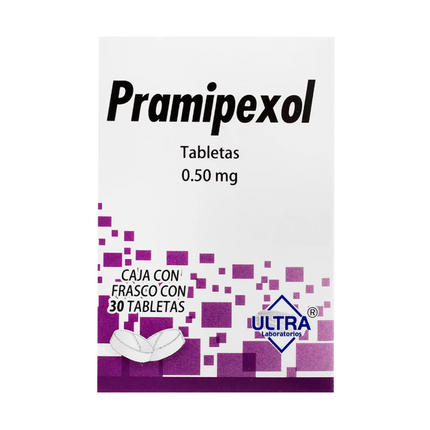 Pramipexol 0.50 mg Caja con 30 Tabletas