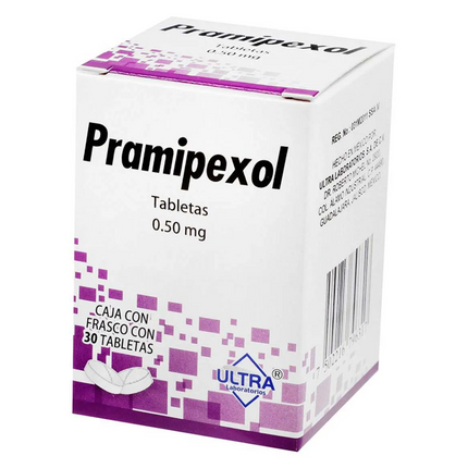 Pramipexol 0.50 mg Caja con 30 Tabletas