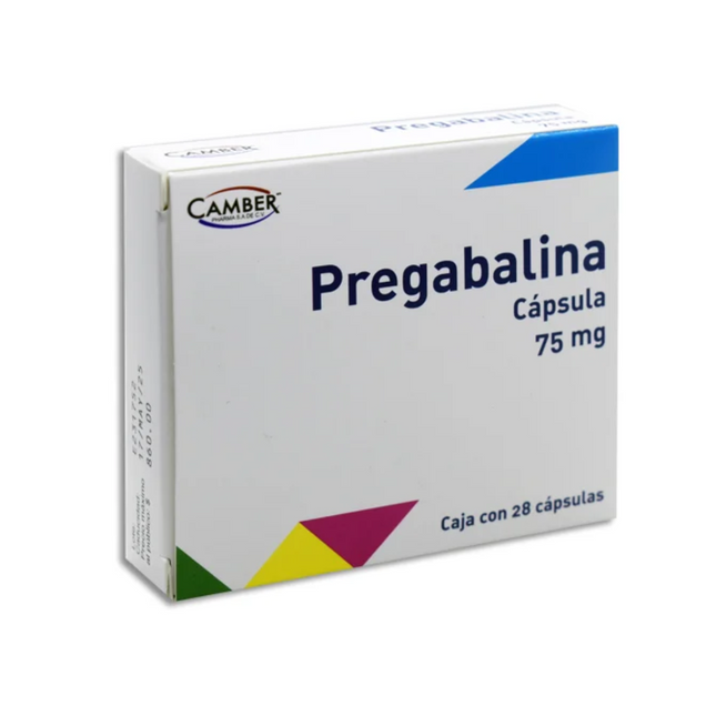 Pregabalina 75 mg Caja con 28 Cápsulas