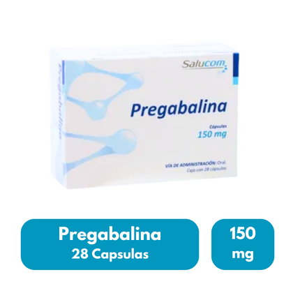 Pregabalina 150mg Caja Con 28 Cápsulas Salucom PiSA