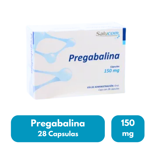 Pregabalina 150mg Caja Con 28 Cápsulas Salucom PiSA
