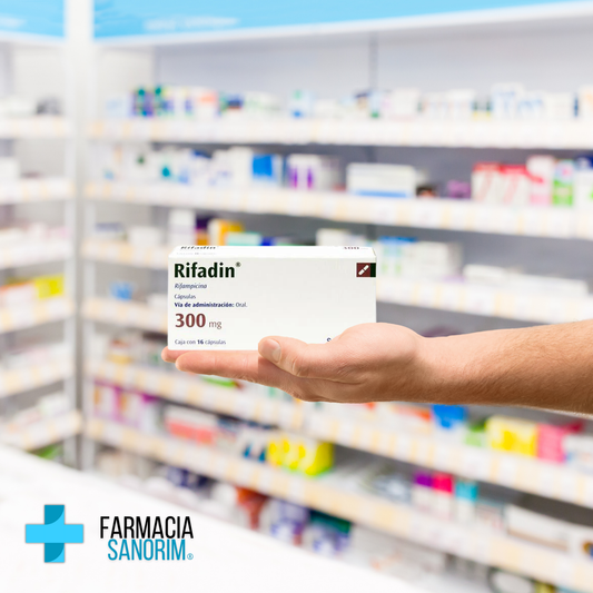 Rifadin (Rifampicina) 300 mg Caja con 16 Cápsulas – Farmacia Sanorim
