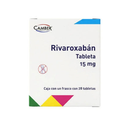 Rivaroxabán 15 mg Caja con 28 Tabletas | Camber Pharma