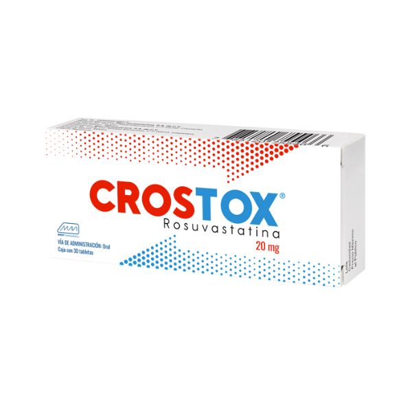 Crostox (Rosuvastatina) 20 mg  Caja con 30 Tabletas