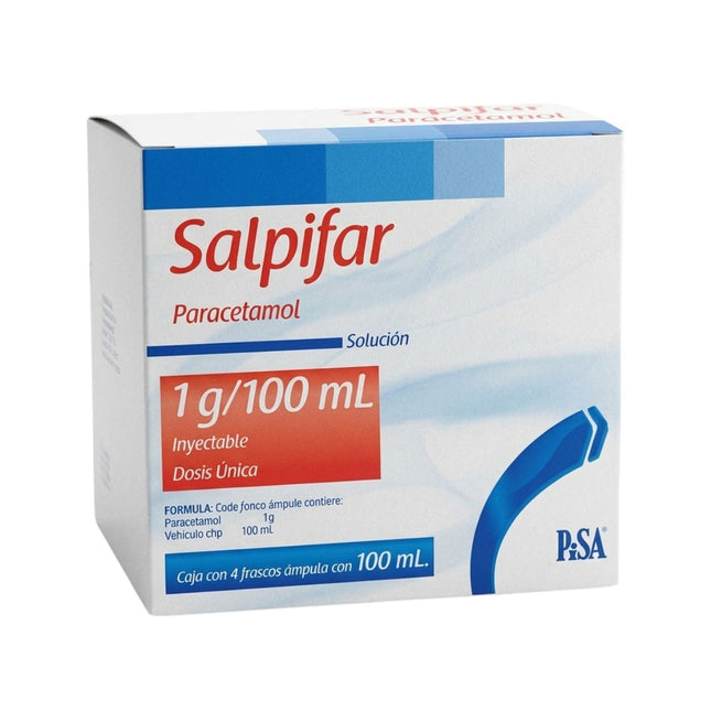 Salpifar (Paracetamol) 1 g IV Caja con 4 Frasco Ámpula 100 mL