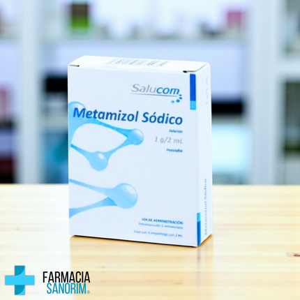 Metamizol Sódico 1g/2ml Caja con 3 Ampolletas Salucom PiSA
