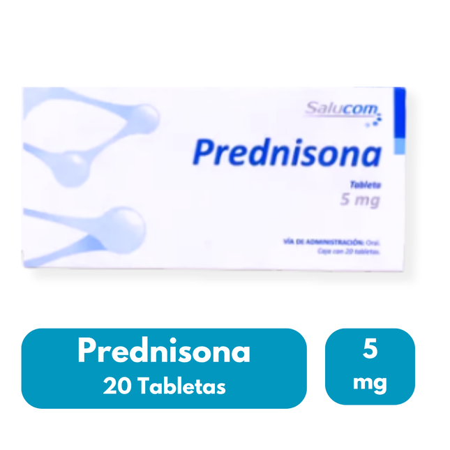 Prednisona 5 mg 20 Tabletas Salucom PiSA