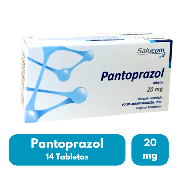 Pantoprazol 20 mg 14 Tabletas Salucom PiSA