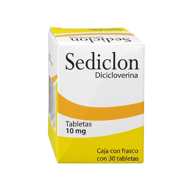 Sediclon (Dicicloverina) 10 mg Caja con 30 Tabletas