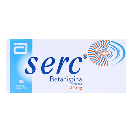 Serc Betahistina 24 mg Caja con 30 Tabletas